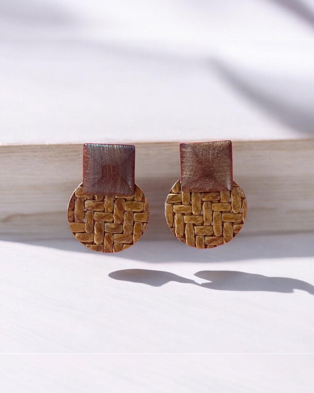 Pendientes Caoba.
