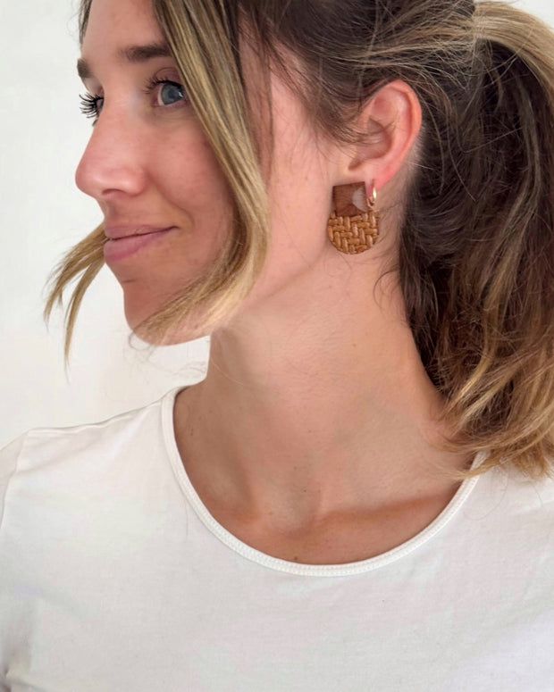 Pendientes Caoba.